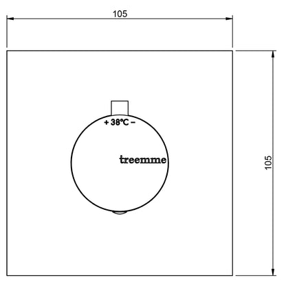Rubinetterie Treemme 3M 5MM RWIT 7286 IS 85 + RWIT 7286 ZZ 70 Miscelatore Termostatico Doccia Incasso Parete 1 Via 1 Foro Stile Moderno Acciaio Inox Spazzolato Opaco Parte Interna Esterna Incluse