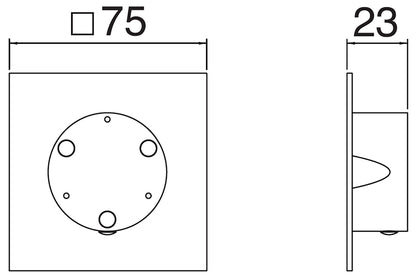 Rubinetterie Treemme 3M 5MM RWIT 75D6 IS 15 + RWIT 7AD5 ZZ 01 Rubinetto D’Arresto Deviatore Incasso 3 Uscite Installazione Parete Monoforo 1 Manopola Materiale Acciaio Finitura Inox Spazzolato Opaco