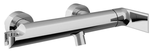 Rubinetterie Treemme 3M Contract Bamboo IT 5056 CC BM ZZ Miscelatore Meccanico Gruppo Esterno Senza Set Doccia Installazione a Muro Stile Moderno 1 Via 2 Fori Monocomando Una Leva Materiale Ottone Finitura Cromata