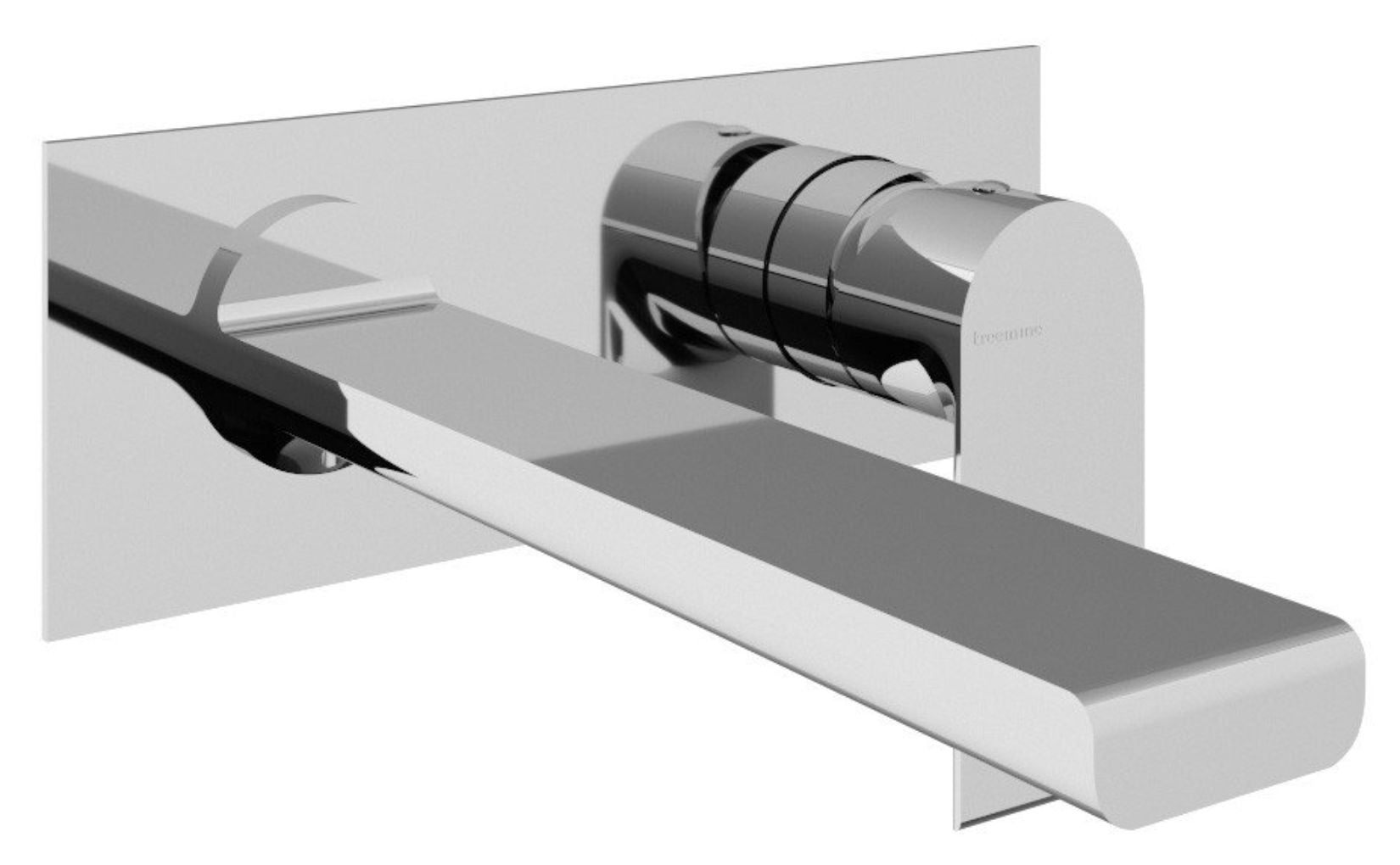 Rubinetterie Treemme 3M Bamboo RWIT 50A5 CC 01 + RWIT 51A5 ZZ 01 Miscelatore Monocomando Lavabo Incasso 180 Completo Parete 1 Leva 2 Fori Meccanico Moderno Con Piastra Lunghezza Bocca 200 mm Ottone Cromato Parte Interna Esterna Incluse