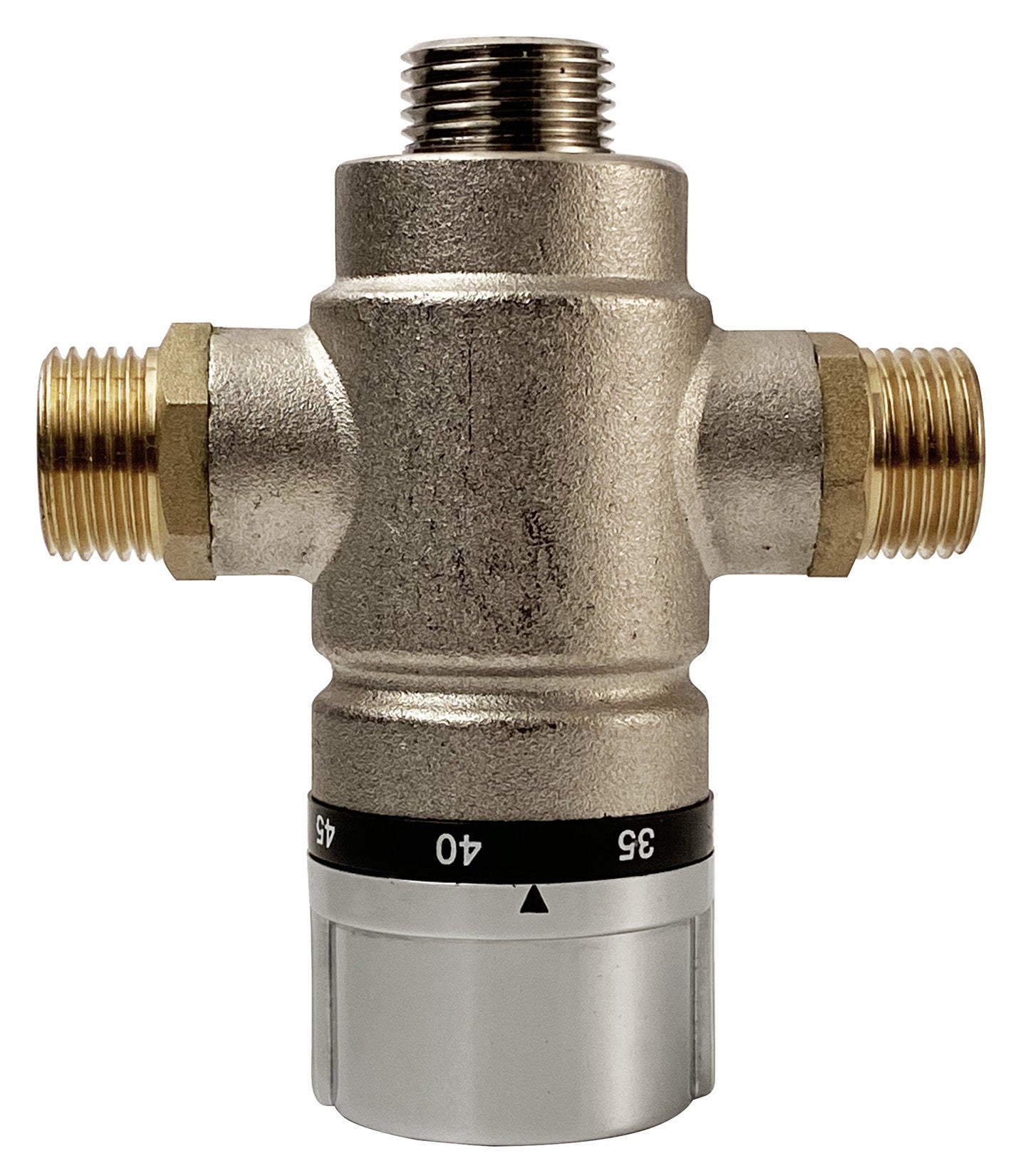 Rubinetterie Treemme 3M Electronic Washbasin Tap IT RTMT 142 CC Snodo a T con Termostatico Materiale Ottone Finitura Cromata