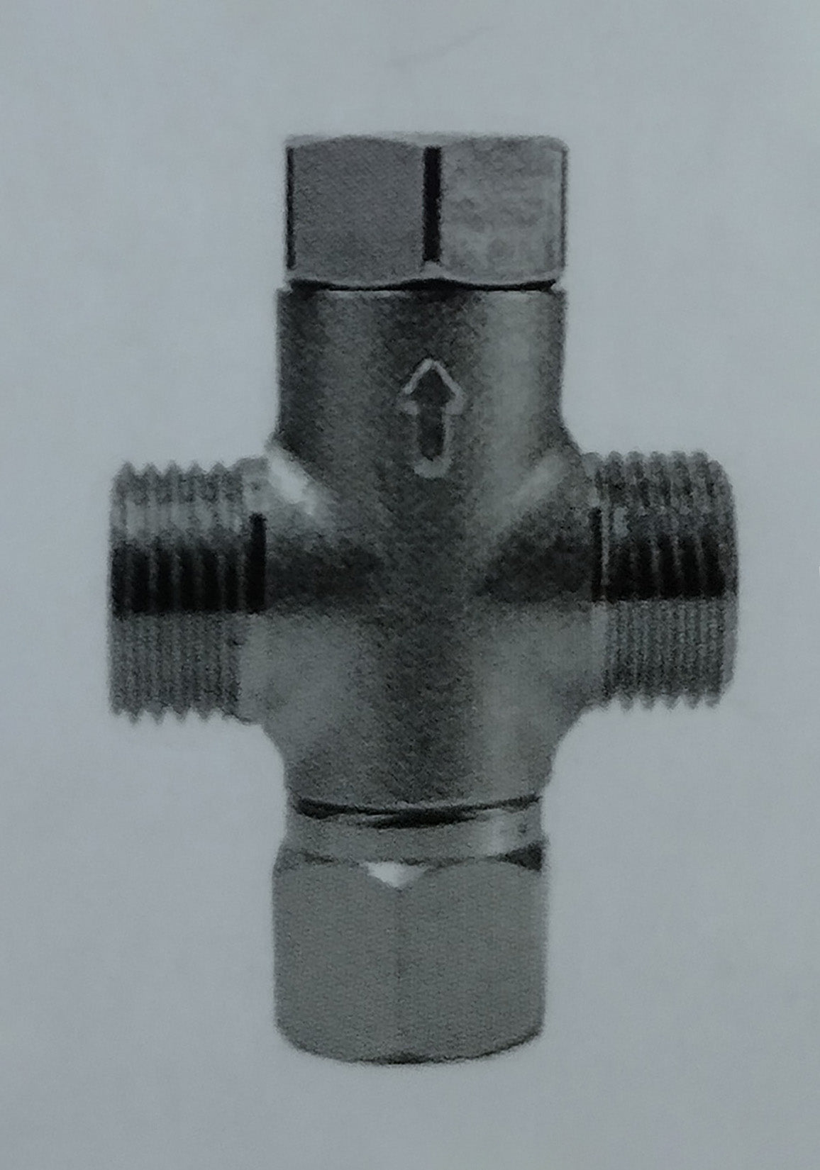 Rubinetterie Treemme 3M Electronic Washbasin Tap IT RTRB 190 CC Snodo a T con Valvola di non Ritorno Acqua Materiale Ottone Finitura Cromata