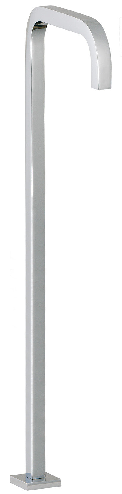 Rubinetterie Treemme 3M Electronic Washbasin Tap RWAA 7482 CC 75 Bocca Lavabo Da Terra a Pavimento Getto Erogazione Uscita Acqua 1140 mm Ottone Cromato Forma Quadra Stile Moderno Monoforo Lunghezza 272 mm Altezza 1240 mm Portata Acqua 5 Litri Al Minuto