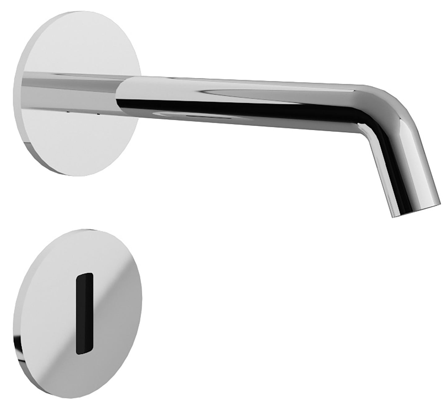 Rubinetterie Treemme 3M Electronic Washbasin Tap RWIT 6B95 CC 02 + RWIT 1395 ZZ MX Rubinetto Elettronico Con Fotocellula Per Lavabo 176 a Parete 2 Fori Batteria Miscelazione Termostatica Lunghezza 185 mm Parte Interna Esterna Incluse Ottone Cromato