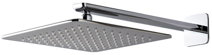 Rubinetterie Treemme 3M Hask RWIT 6A47 CC 01 Soffione Doccia A Parete Anticalcare Quadrato Misura 250x250 mm In Metallo Cromo Con Braccio Lunghezza 360 mm Uscita Acqua a Pioggia Stile Moderno Materiale Ottone Finitura Cromato