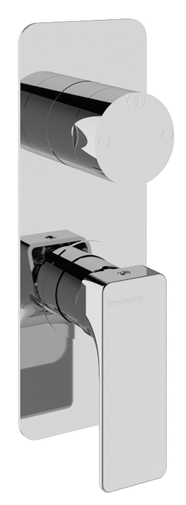 Rubinetterie Treemme 3M Hask RWIT 6AA3 CC 01 + RWIT 22A2 ZZ 01 Miscelatore Monocomando Doccia Incasso Muro Con Deviatore 3 Uscite Meccanico Due Fori 1 Leva Con Piastra Verticale Staffa Per Cartongesso Ottone Cromata Parte Interna Esterna Incluse