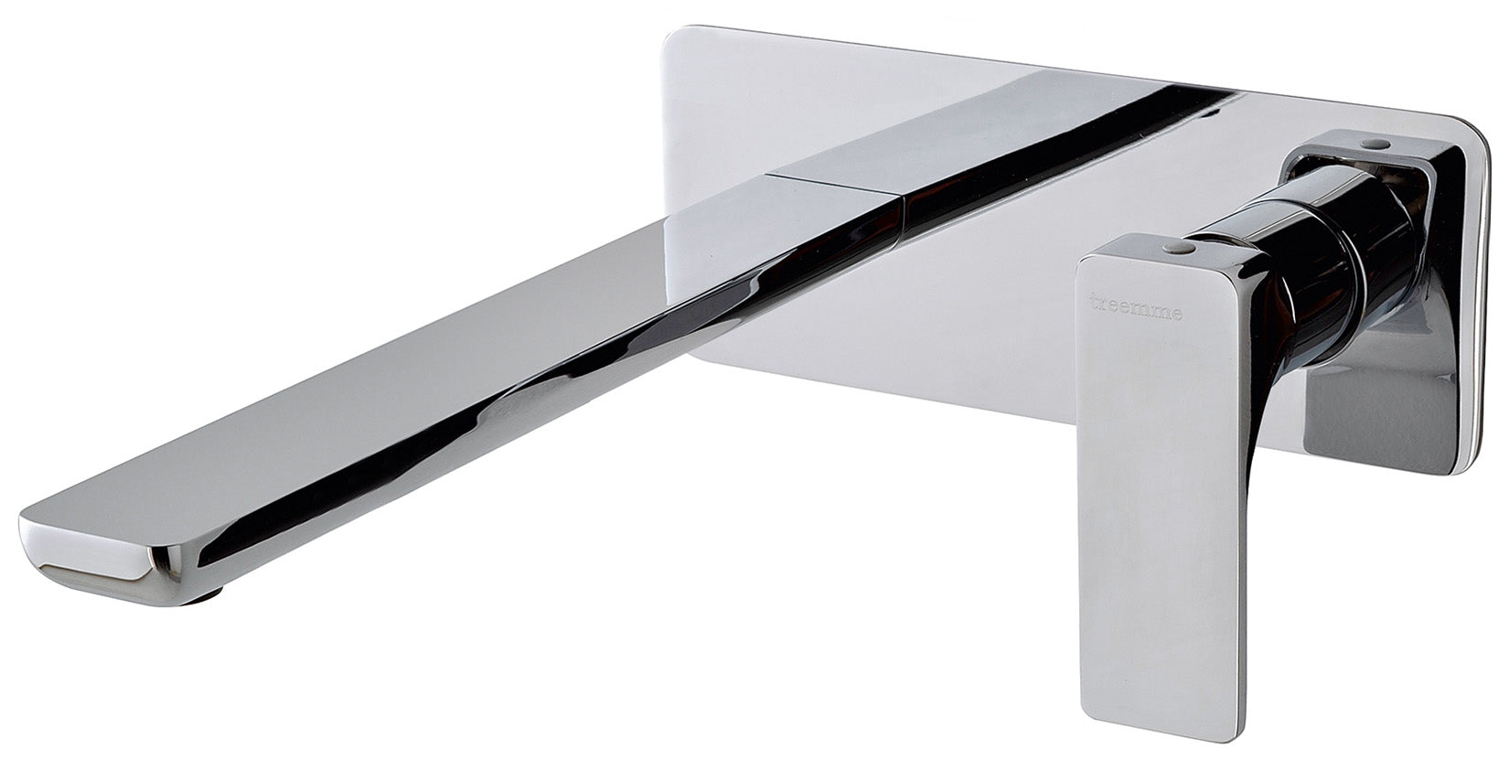 Rubinetterie Treemme 3M Hask RWIT 6AA6 CC 03 + RWIT 51A5 ZZ 01 Miscelatore Lavabo 230 mm Monocomando Incasso a Parete Con Piastra 1 Leva a Destra 2 Fori Stile Moderno Areatore Orientabile Lunghezza 255 mm Ottone Cromato Parte Interna Esterna Incluse