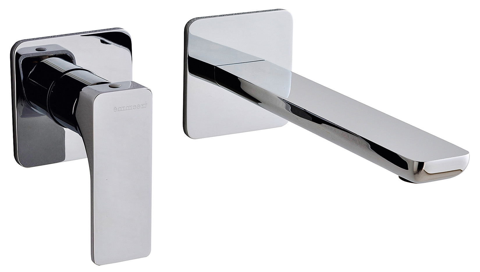 Rubinetterie Treemme 3M Hask RWIT 6AC7 CC 01 + RWIT 51A5 ZZ 01 Miscelatore Lavabo 183 mm Monocomando Incasso a Parete Senza Piastra 1 Leva a Sinistra 2 Fori Stile Moderno Areatore Orientabile Lunghezza 208 mm Ottone Cromato Parte Interna Esterna Incluse