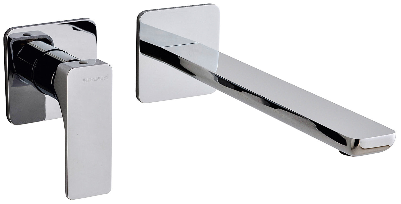 Rubinetterie Treemme 3M Hask RWIT 6AC9 CC 01 + RWIT 51A5 ZZ 01 Miscelatore Lavabo 233 mm Monocomando Incasso a Parete Senza Piastra 1 Leva a Sinistra 2 Fori Stile Moderno Areatore Orientabile Lunghezza 258 mm Ottone Cromato Parte Interna Esterna Incluse