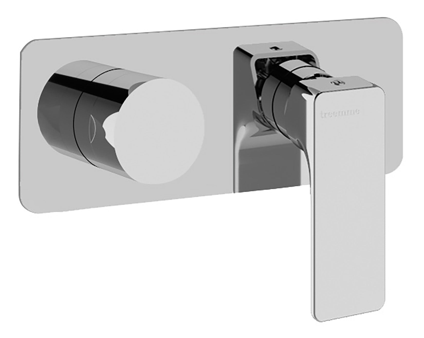 Rubinetterie Treemme 3M Hask RWIT 6AE3 CC 01 + RWIT 22A2 ZZ 01 Miscelatore Monocomando Doccia Incasso Muro Con Deviatore 3 Uscite Meccanico Due Fori 1 Leva Con Piastra Orizzontale Staffa Per Cartongesso Ottone Cromata Parte Interna Esterna Incluse