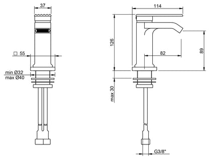 Rubinetterie Treemme 3M Ios IT 2A22 CC RM ZZ Miscelatore Bidet Monoforo Monocomando Appoggio 1 Leva Stile Moderno Altezza 126 mm Lunghezza 114 mm Senza Piletta Di Scarico Materiale Ottone Finitura Cromato