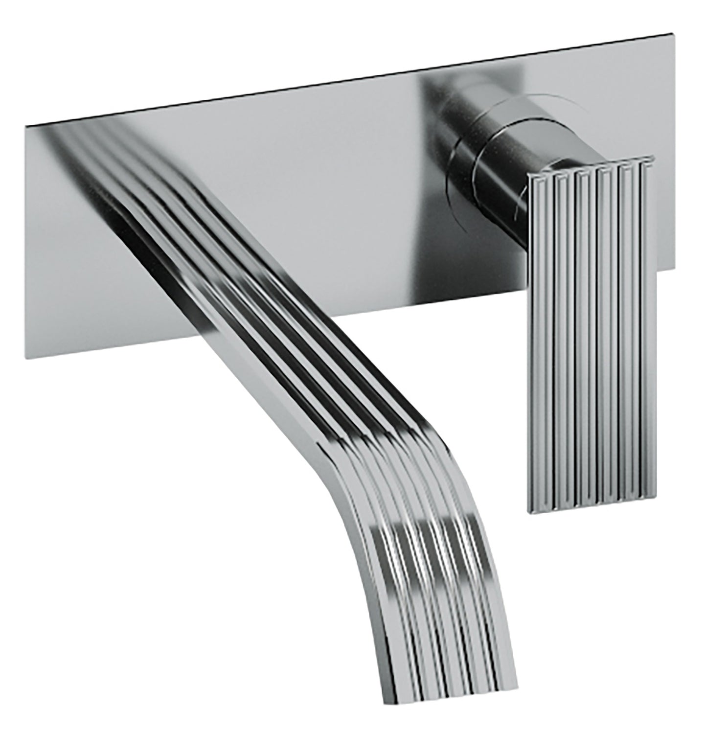 Rubinetterie Treemme 3M Ios RWIT 2AA6 CC 04 + RWIT 51A5 ZZ 01 Miscelatore Lavabo 222 mm Monocomando Incasso a Parete Con Piastra 1 Leva 2 Fori Stile Moderno Lunghezza 227 mm Materiale Ottone Finitura Cromato Parte Interna Esterna Incluse