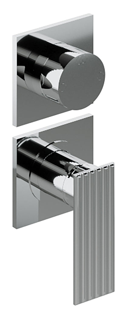 Rubinetterie Treemme 3M Ios RWIT 2AC2 CC 02 + RWIT 22A2 ZZ 01 Miscelatore Monocomando Doccia Incasso Muro Meccanico Deviatore 2 Uscite Senza Piastra Verticale Due Fori 1 Manopola Materiale Ottone Finitura Cromata Parte Interna Esterna Incluse