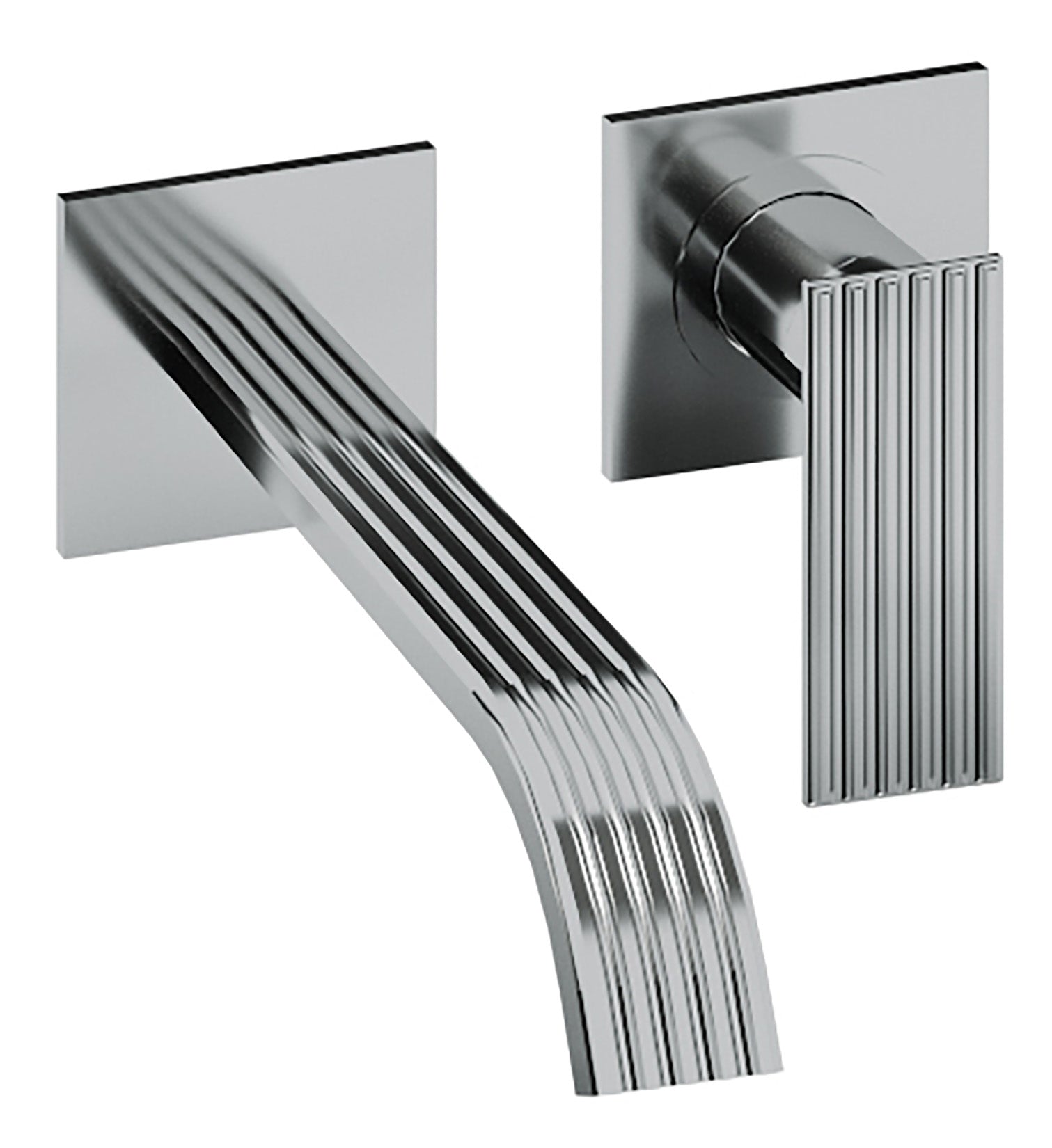 Rubinetterie Treemme 3M Ios RWIT 2AC6 CC 04 + RWIT 51A5 ZZ 01 Miscelatore Lavabo 225 mm Monocomando Incasso a Parete Senza Piastra 1 Leva 2 Fori Stile Moderno Lunghezza 230 mm Materiale Ottone Finitura Cromato Parte Interna Esterna Incluse