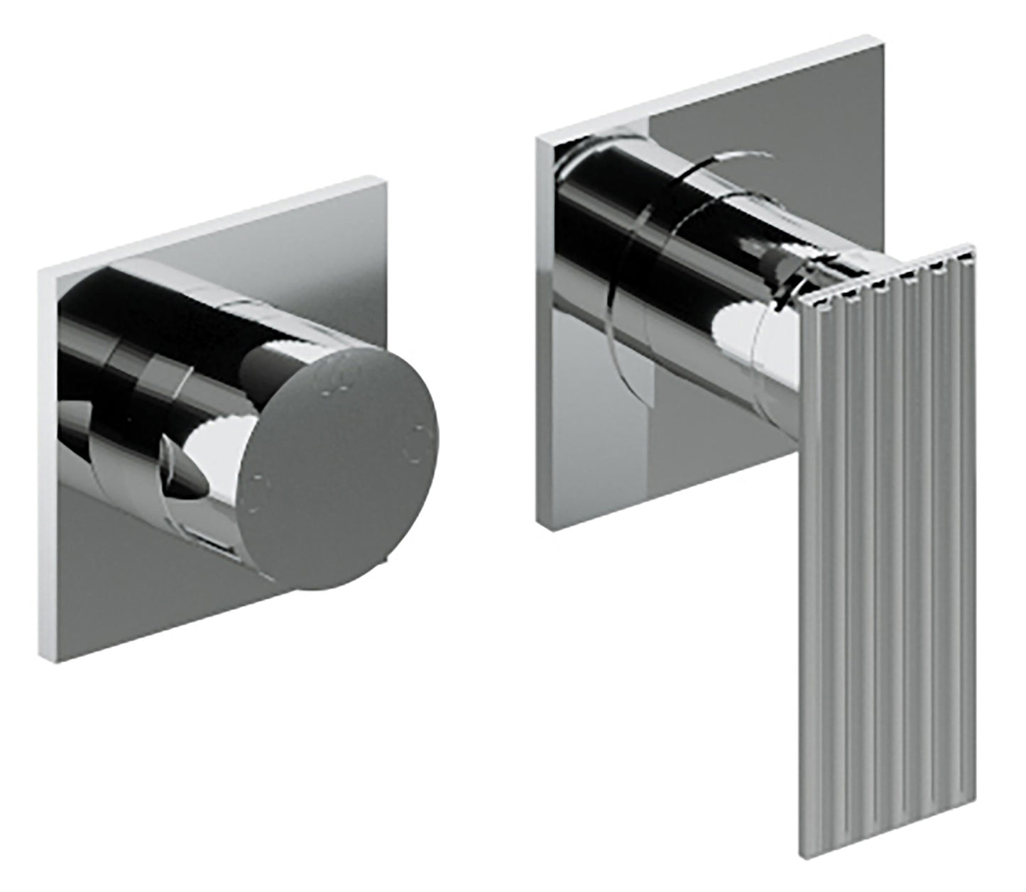 Rubinetterie Treemme 3M Ios RWIT 2AF3 CC 02 + RWIT 22A2 ZZ 01 Miscelatore Monocomando Doccia Incasso Muro Meccanico Deviatore 3 Uscite Senza Piastra Orizzontale Due Fori 1 Manopola Materiale Ottone Finitura Cromata Parte Interna Esterna Incluse