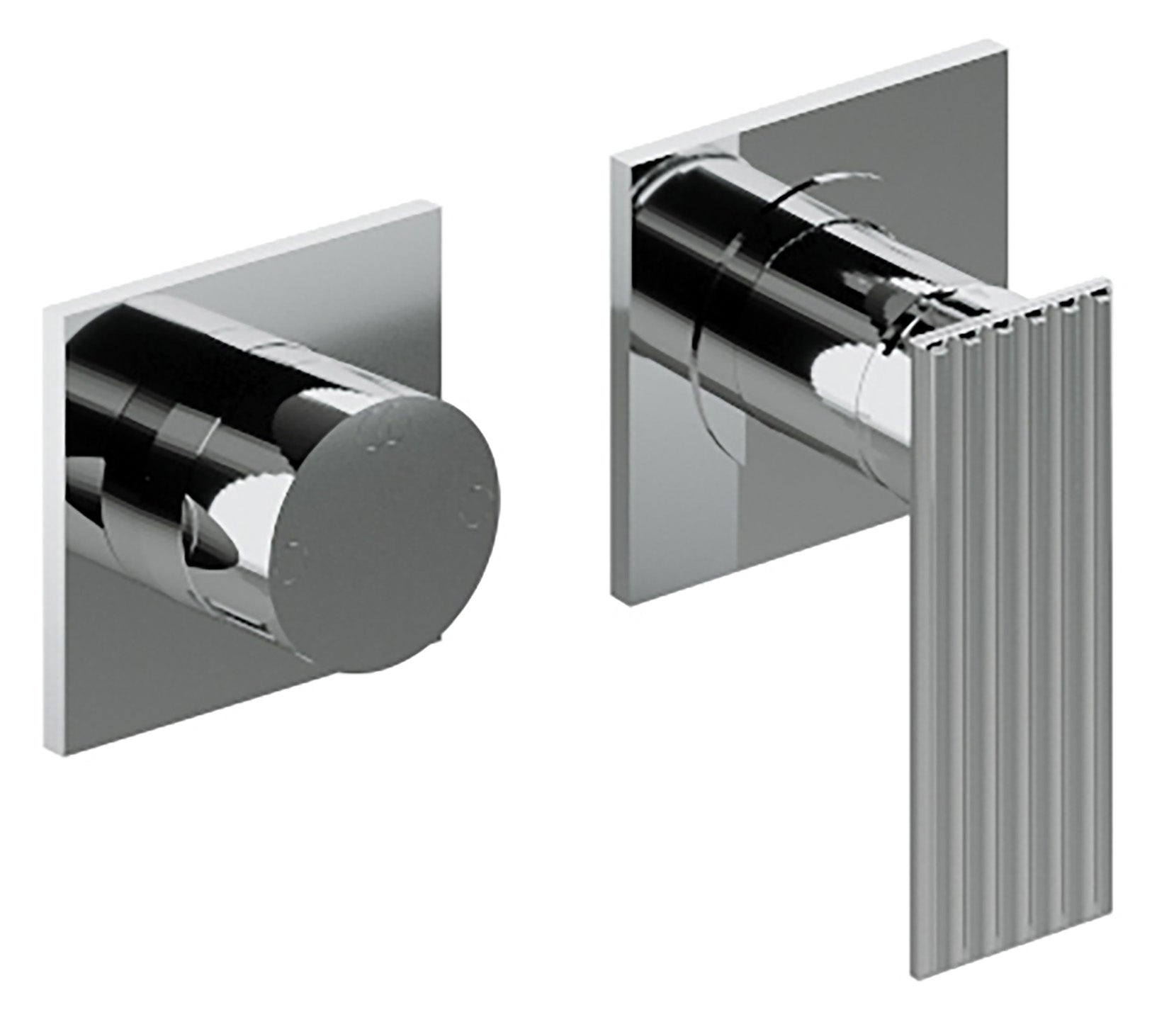 Rubinetterie Treemme 3M Ios RWIT 2AF3 CC 02 + RWIT 22A2 ZZ 01 Miscelatore Monocomando Doccia Incasso Muro Meccanico Deviatore 3 Uscite Senza Piastra Orizzontale Due Fori 1 Manopola Materiale Ottone Finitura Cromata Parte Interna Esterna Incluse