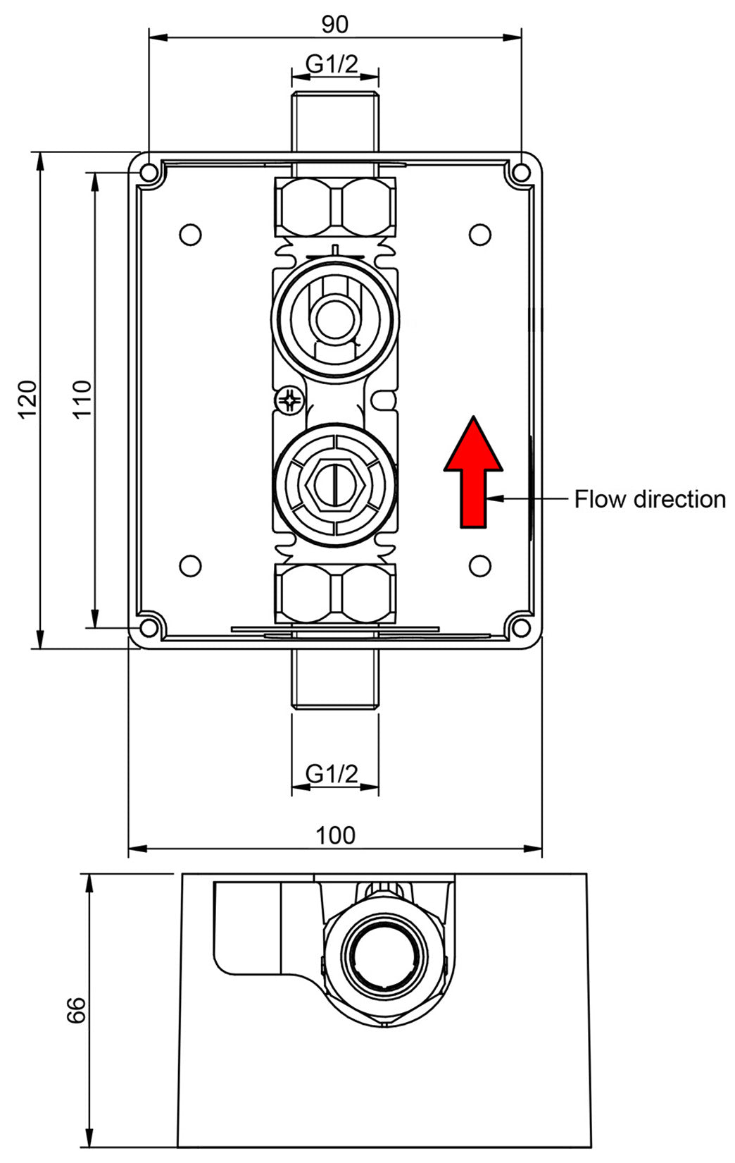 Rubinetterie Treemme 3M Electronic Washbasin Tap RWIT 1395 IS 10 + IT RTEL 026 ZZ 02 Sensore Fotocellula Infrarossi Piano Appoggio Batteria Standard Solo Acqua Fredda Forma Tonda Monoforo Parte Interna Incasso Esterna Incluse Acciaio Inox Spazzolato Opaco