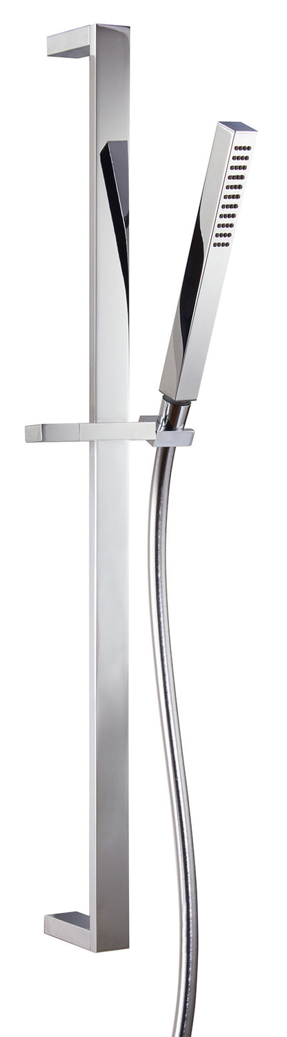 Rubinetterie Treemme 3M Kea IT 0411 CC ZZ ZZ Kit Asta Saliscendi Con Doccetta In Metallo e Flessibile in PVC Senza Presa Acqua Finitura Cromata Portata 8 Litri Al Minuto