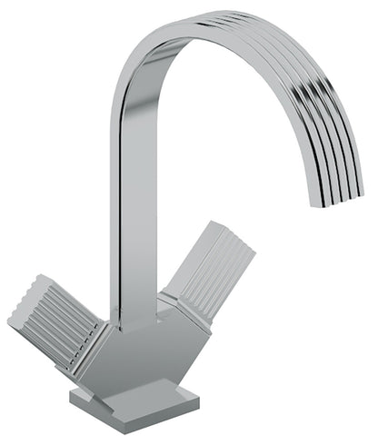 Rubinetterie Treemme 3M Kea IT 7A14 CC KO ZZ Miscelatore Lavabo 190 mm Appoggio 2 Manopole in Ottone Monoforo Stile Moderno Altezza 280 mm Lunghezza 205 mm Materiale Ottone Finitura Cromato 