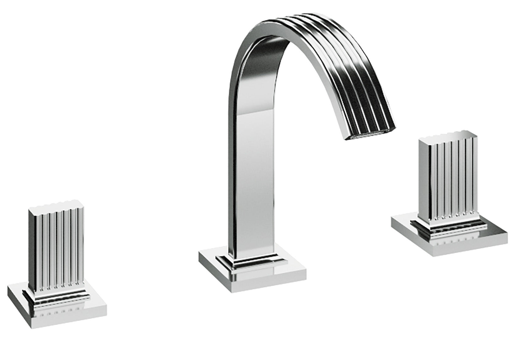 Rubinetterie Treemme 3M Kea IT 7A27 CC KO ZZ Miscelatore Batteria Bidet Appoggio 2 Manopole in Ottone 3 Fori Stile Moderno Altezza 210 mm Lunghezza 195 mm Senza Piletta Di Scarico Materiale Ottone Finitura Cromato 