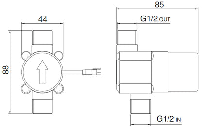 Rubinetterie Treemme 3M Kea IT 3A16 CC RO ZZ Miscelatore Batteria Lavabo 195 mm Appoggio 2 Manopole in Cristallo Trasparente Illuminate a Led 3 Fori Stile Moderno Altezza 287 mm Lunghezza 206 mm Materiale Ottone Finitura Cromato 