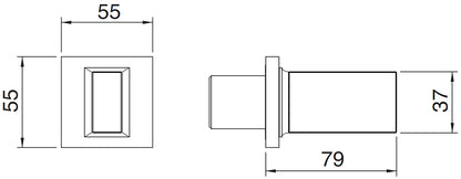 Rubinetterie Treemme 3M Kea RWIT 7A40 CC K1 + RWIT 7A40 ZZ 01 Rubinetto D'Arresto 1/2” Monoforo Installazione Parete 1 Manopola In Marmo Avorio Segesta Materiale Ottone Finitura Cromata Parte Interna Esterna Incluse