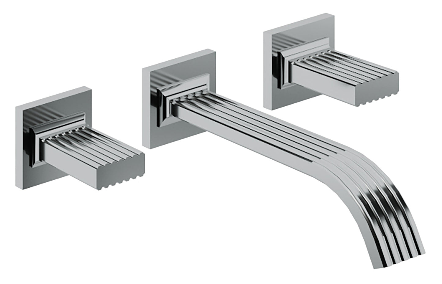 Rubinetterie Treemme 3M Kea RWIT 3A52 CC KO + RWIT 3A60 ZZ 02 Miscelatore Gruppo Lavabo A Muro 2 Manopole in Ottone 3 Fori Stile Moderno Lunghezza Canna 200 mm Materiale Ottone Finitura Cromato Parte Interna Esterna Incluse