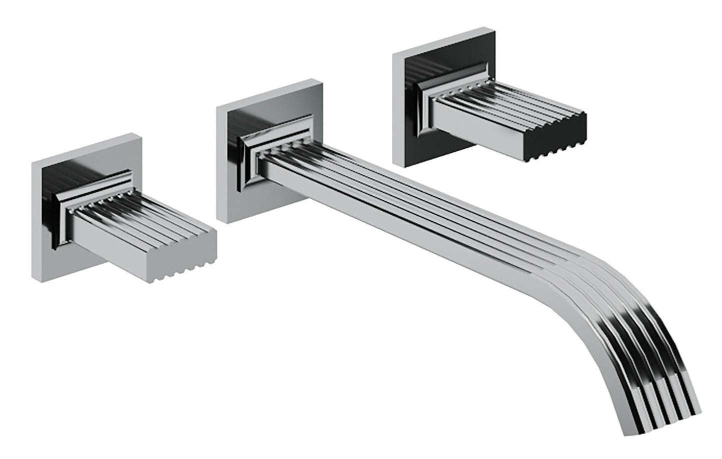 Rubinetterie Treemme 3M Kea RWIT 3A60 CC KO + RWIT 3A60 ZZ 02 Miscelatore Gruppo Lavabo A Muro 2 Manopole in Ottone 3 Fori Stile Moderno Lunghezza Canna 240 mm Materiale Ottone Finitura Cromato Parte Interna Esterna Incluse