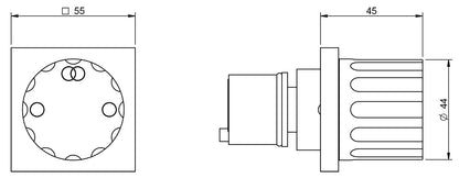 Rubinetterie Treemme 3M Kea RWIT 7AD5 CC 01 + RWIT 7AD5 ZZ 01 Rubinetto D'Arresto Deviatore Incasso 2 Uscite Monoforo Installazione Parete 1 Manopola Materiale Ottone Finitura Cromata Parte Interna Esterna Incluse