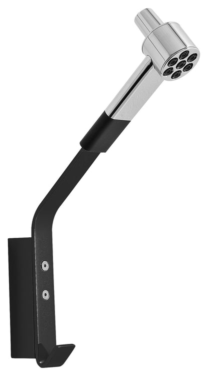 Rubinetterie Treemme 3M Nanotech RWIT 5447 NN 04 + RWIT 5447 CC 03 + IT RTFL 501 CC Presa Acqua Gancio Fisso Ottone Acciaio Flessibile PVC Metallizzato 1,5 Metri Doccetta Anticalcare Metallo Forma Tonda Finitura Cromo Nero Opaco Portata 9 Litri Al Minuto