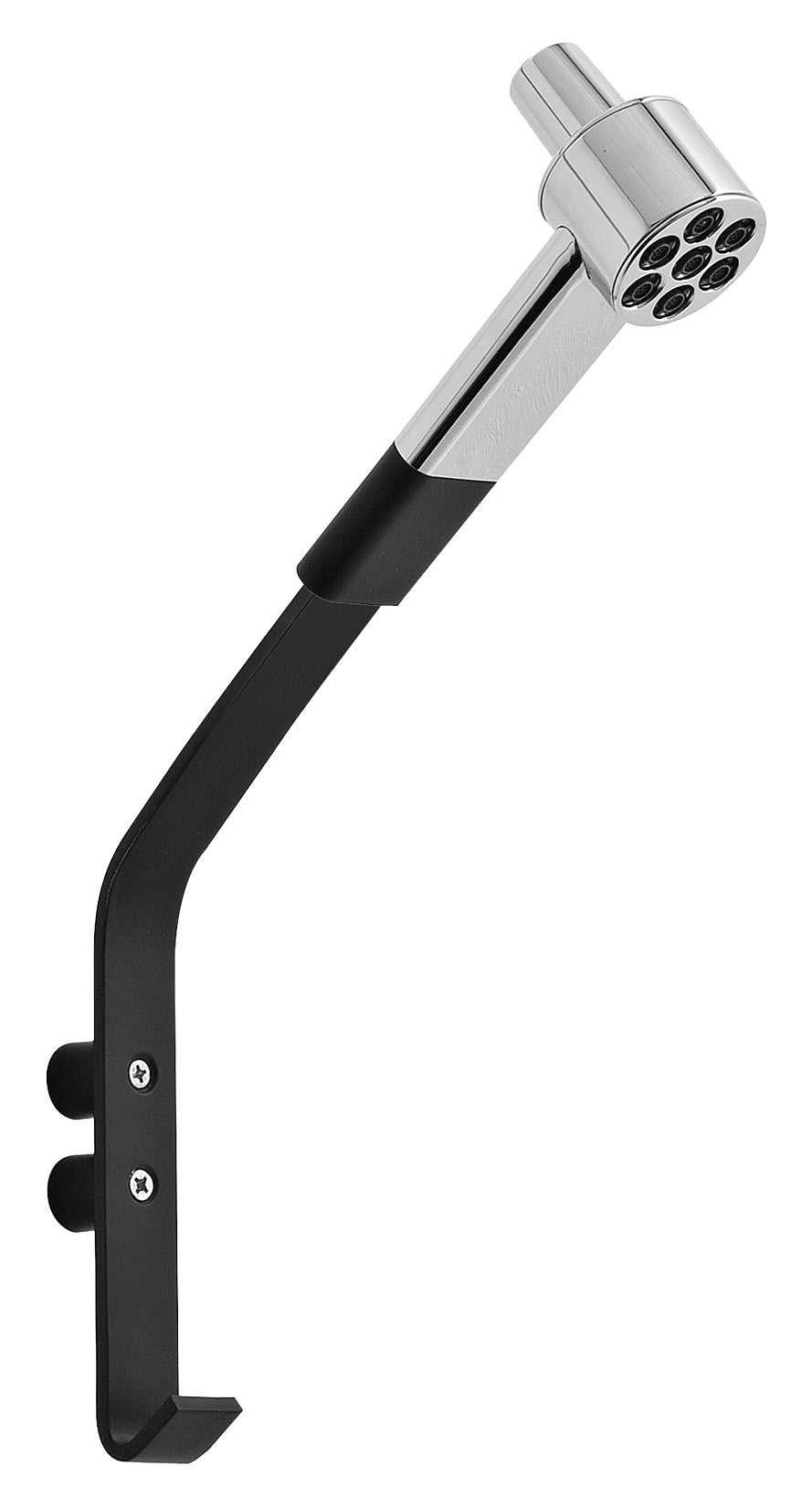 Rubinetterie Treemme 3M Nanotech RWIT 5447 NN 06 + RWIT 5447 CC 03 + IT RTFL 501 CC Kit Gancio Fisso Ottone Acciaio Flessibile PVC 1,5 Metri Metallizzato Doccetta Anticalcare a Mano Metallo Forma Tonda Finitura Cromata Nero Opaco Portata 9 Litri Al Minuto