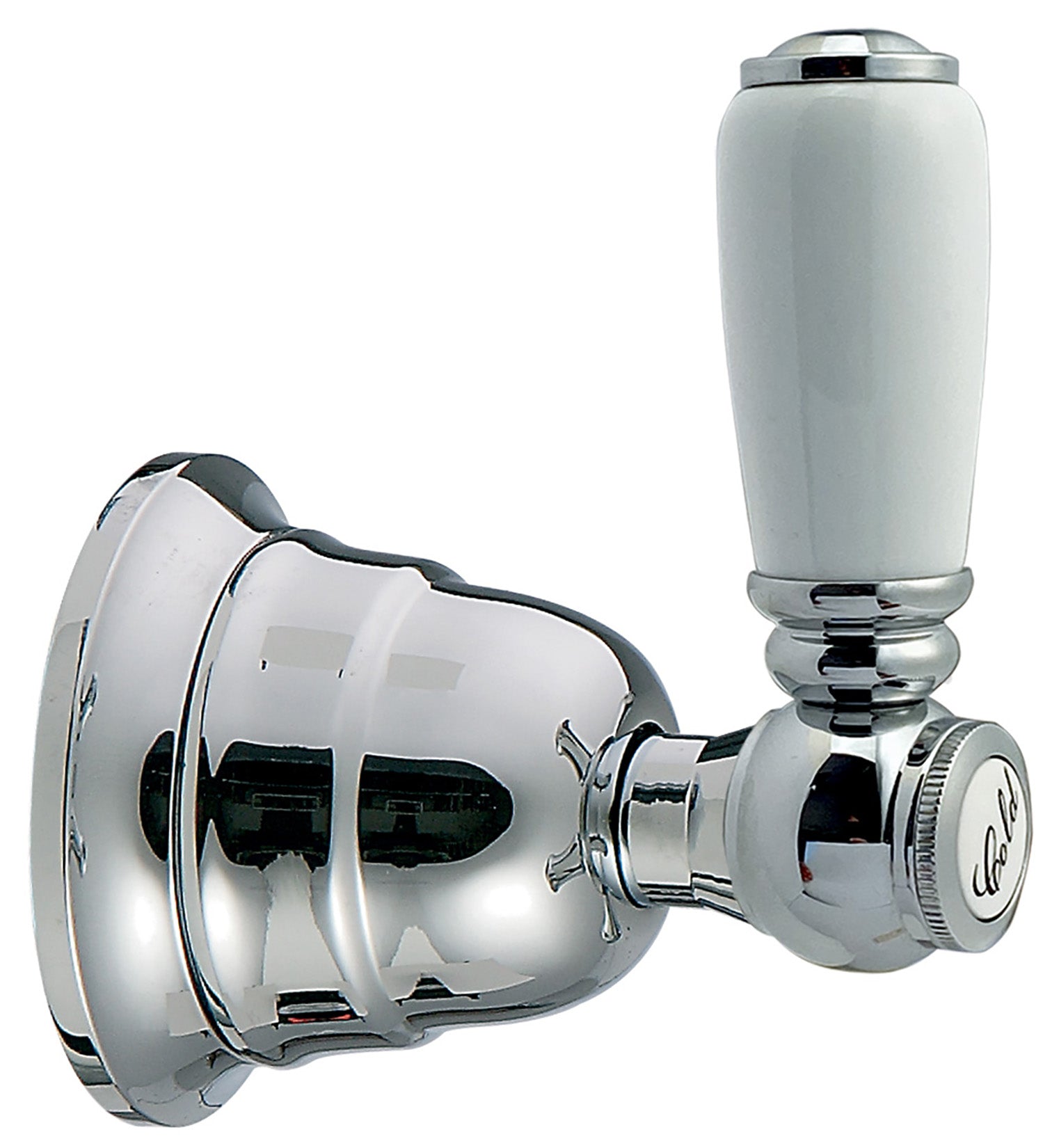 Rubinetterie Treemme 3M Old Italy Sogno RWIT 4440 CC 04 + RWIT 4440 ZZ 02 Rubinetto D'Arresto 1/2" - HOT Sinistro Ad Incasso Installazione Parete Monoforo Materiale Ottone Finitura Cromata 1 Leva Ceramica Bianco Parte Interna Esterna Incluse