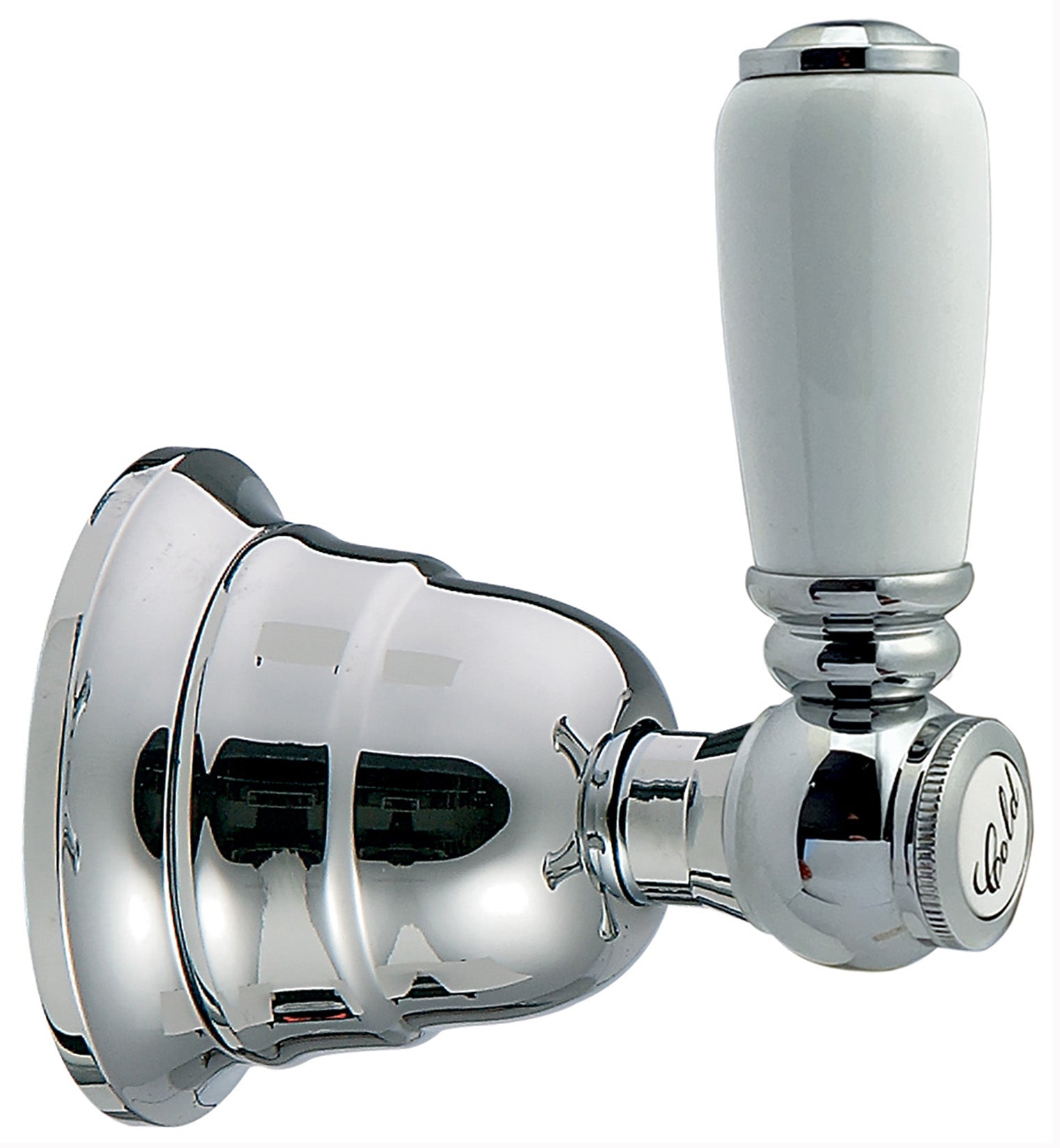 Rubinetterie Treemme 3M Old Italy Sogno RWIT 4462 CC 41 + RWIT 4462 ZZ 72 Rubinetto D'Arresto Deviatore Ad Incasso a 2 Uscite Installazione Parete Monoforo Materiale Ottone Finitura Cromata 1 Leva Ceramica Bianco Parte Interna Esterna Incluse