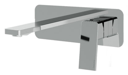 Rubinetterie Treemme 3M Pa36 RWIT 8BA5 CC BC + RWIT 51A5 ZZ 01 Miscelatore Monocomando Lavabo Incasso 110 Installazione Parete 1 Leva a Destra 2 Fori Meccanico Moderno Con Piastra Orizzontale Lunghezza 120 mm Ottone Cromata Parte Interna Esterna Incluse