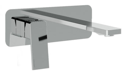 Rubinetterie Treemme 3M Pa36 RWIT 8BA7 CC BC + RWIT 51A5 ZZ 01 Miscelatore Monocomando Lavabo Incasso 110 Installazione Parete 1 Leva Sinistra 2 Fori Meccanico Moderno Con Piastra Orizzontale Lunghezza 120 mm Ottone Cromata Parte Interna Esterna Incluse