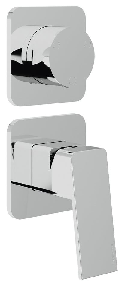 Rubinetterie Treemme 3M Pa36 RWIT 8BC3 CC 01 + RWIT 22A2 ZZ 01 Miscelatore Monocomando Doccia Incasso Muro Con Deviatore 3 Uscite Meccanico Due Fori 1 Leva Senza Piastra Verticale Staffa Per Cartongesso Ottone Cromata Parte Interna Esterna Incluse