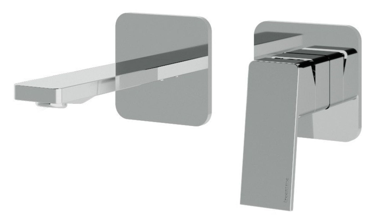 Rubinetterie Treemme 3M Pa36 RWIT 8BC5 CC BC + RWIT 51A5 ZZ 01 Miscelatore Monocomando Lavabo Incasso 110 Installazione Parete 1 Leva a Destra 2 Fori Meccanico Moderno Posizione Orizzontale Lunghezza 120 mm Ottone Cromata Parte Interna Esterna Incluse