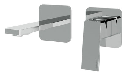 Rubinetterie Treemme 3M Pa36 RWIT 8BC5 CC BC + RWIT 51A5 ZZ 01 Miscelatore Monocomando Lavabo Incasso 110 Installazione Parete 1 Leva a Destra 2 Fori Meccanico Moderno Posizione Orizzontale Lunghezza 120 mm Ottone Cromata Parte Interna Esterna Incluse