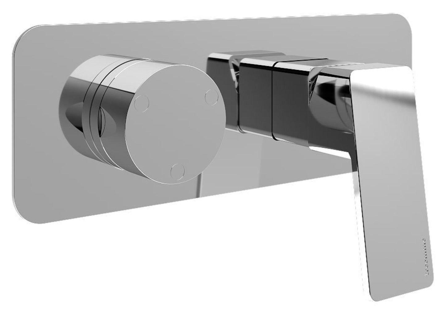 Rubinetterie Treemme 3M Pa36 RWIT 8BE3 CC 01 + RWIT 22A2 ZZ 01 Miscelatore Monocomando Doccia Incasso Muro Con Deviatore 3 Uscite Meccanico Due Fori 1 Leva Con Piastra Orizzontale Staffa Per Cartongesso Ottone Cromata Parte Interna Esterna Incluse