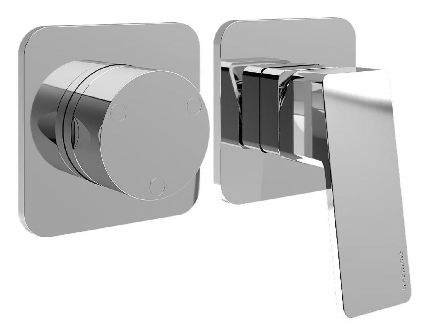 Rubinetterie Treemme 3M Pa36 RWIT 8BF3 CC 01 + RWIT 22A2 ZZ 01 Miscelatore Monocomando Doccia Incasso Muro Con Deviatore 3 Uscite Meccanico Due Fori 1 Leva Posizione Orizzontale Staffa Per Cartongesso Ottone Cromata Parte Interna Esterna Incluse