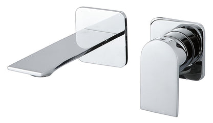 Rubinetterie Treemme 3M Ran RWIT 22C5 CC BC + RWIT 51A5 ZZ 01 Miscelatore Monocomando Lavabo Incasso 110 Installazione Parete 1 Leva a Destra 2 Fori Meccanico Moderno Senza Piastra Orizzontale Lunghezza 142 mm Ottone Cromata Parte Interna Esterna Incluse