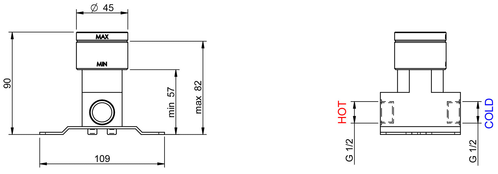 Rubinetterie Treemme 3M 22MM RWIT 6084 IS 01 + RWIT 1314 ZZ 02 Miscelatore Vasca Installazione Pavimento Da Terra Monoforo Con Piastra E Doccetta 2 Manopole Stile Moderno Acciaio Spazzolato Opaco Inox Parte Interna Esterna Incluse