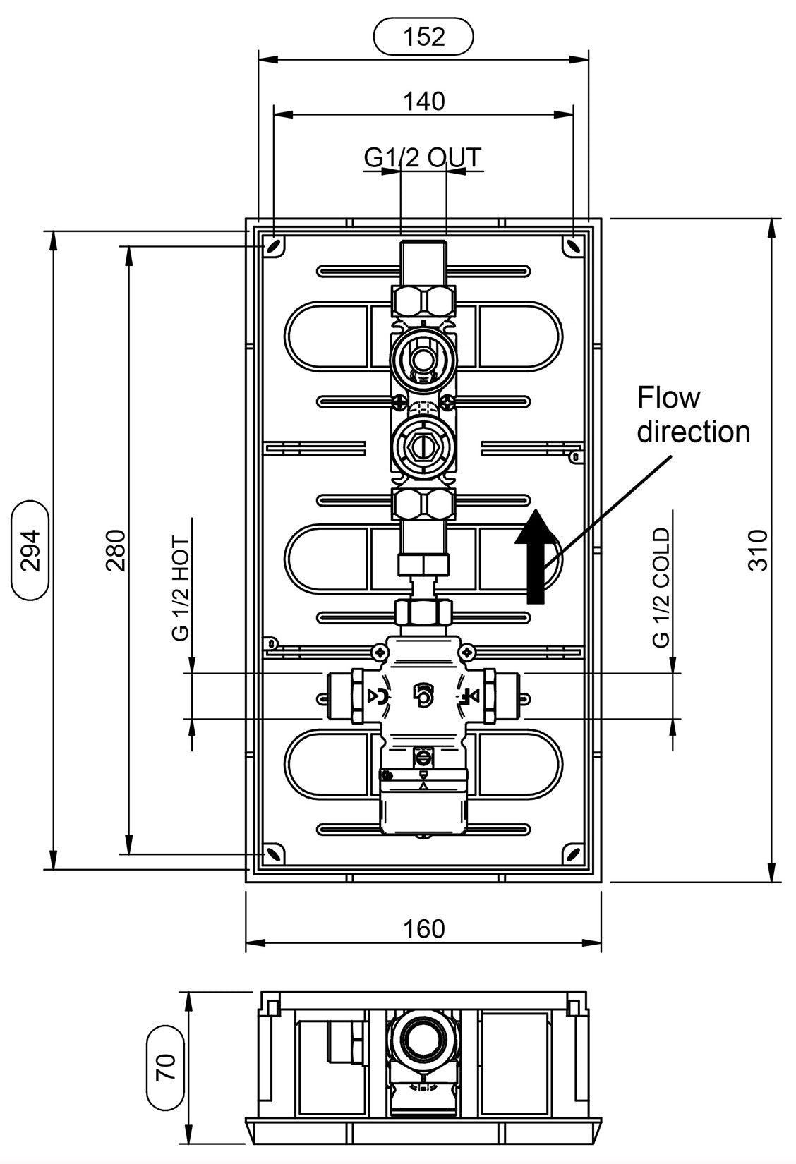 Rubinetterie Treemme 3M Electronic Washbasin Tap RWIT 1395 IS 10 + RWIT 2895 ZZ 05 Sensore Fotocellula Infrarossi Da Piano Appoggio Batteria Miscelazione Termostatica Tondo Monoforo Parte Interna Incasso Esterna Incluse Acciaio Inox Spazzolato Opaco 