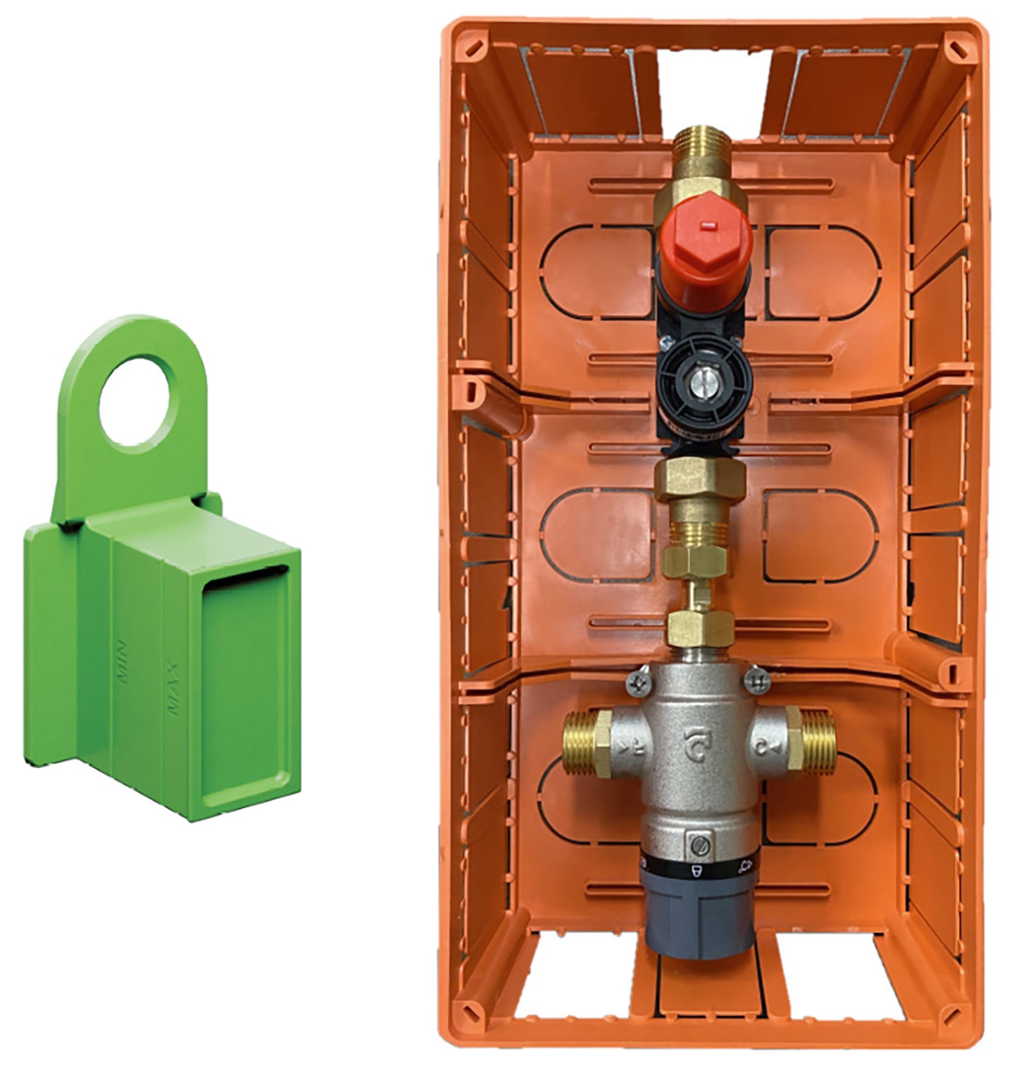 Rubinetterie Treemme 3M Electronic washbasin tap RWIT 2896 IS 02 + RWIT 2895 ZZ MX Rubinetto Elettronico Fotocellula Lavabo 230 Alimentazione Batteria Miscelazione Termostatica Muro Altezza 120 Lunghezza 256 mm Parte Interna Esterna Incluse Acciaio Inox