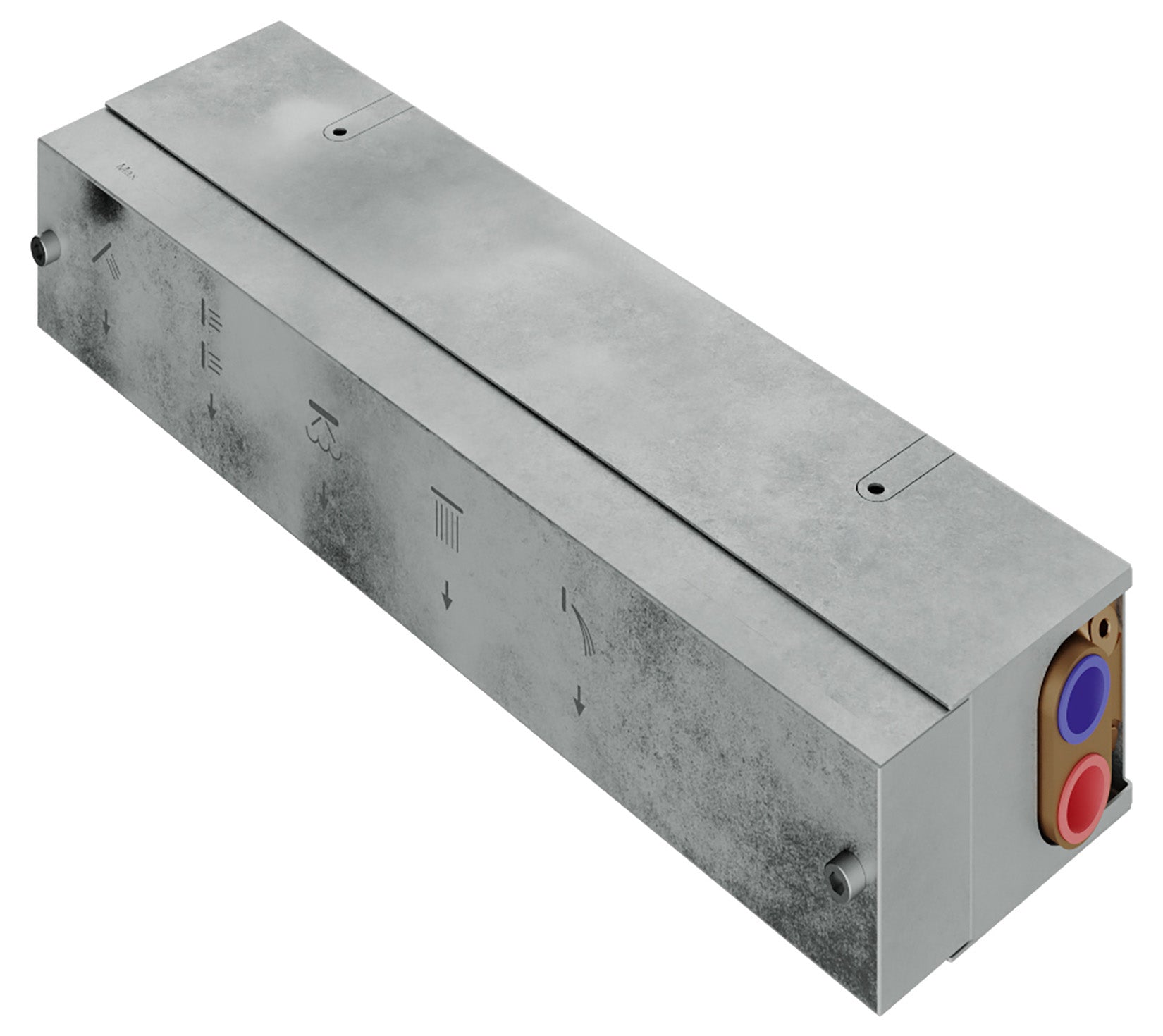 Rubinetterie Treemme 3M Watt RWIT 2BE5 IS 01 + RWIT 2BE5 ZZ 30 Miscelatore Doccia Meccanico Monocomando Incasso Parete 1 Manopola 5 Uscite 6 Fori Stile Moderno Con Piastra Materiale Acciaio Finitura Inox Spazzolato Opaco Parte Interna Esterna Incluse