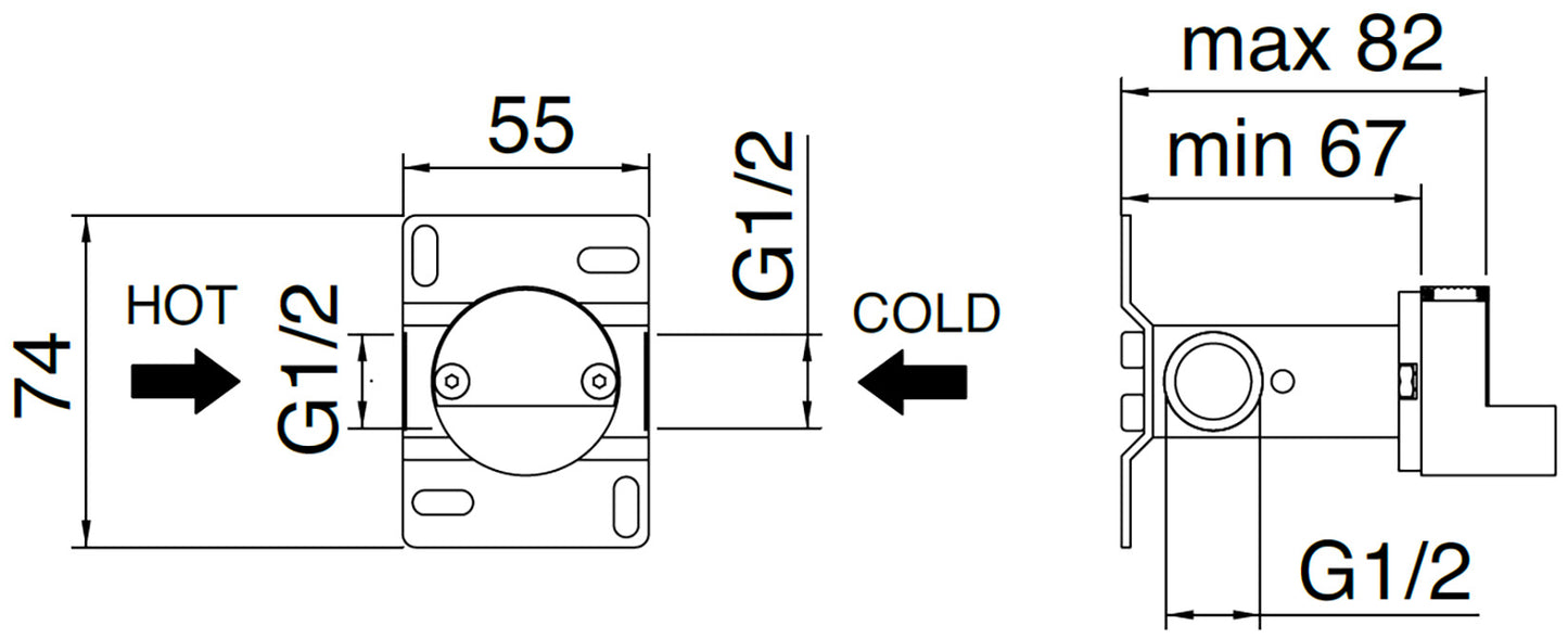 Rubinetterie Treemme 3M 22MM RWIT 6051 IS 03 + RWIT 6051 ZZ 02 Miscelatore Gruppo Monoforo Lavabo A Muro 168 mm 2 Leve Stile Moderno Materiale Acciaio Finitura Acciaio Spazzolato Opaco Inox Parte Interna Esterna Incluse