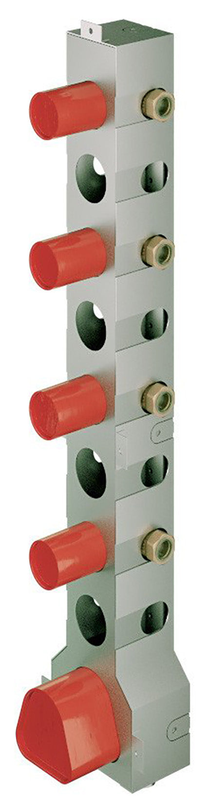 Rubinetterie Treemme 3M WaterTube RWIT 5A76 IS 01 + RWIT 7276 ZZ 40 Miscelatore Termostatico Doccia Incasso Parete 4 Uscite 5 Fori Doppio Orientamento Stile Moderno Acciaio Inox Spazzolato Opaco Parte Interna Esterna Incluse