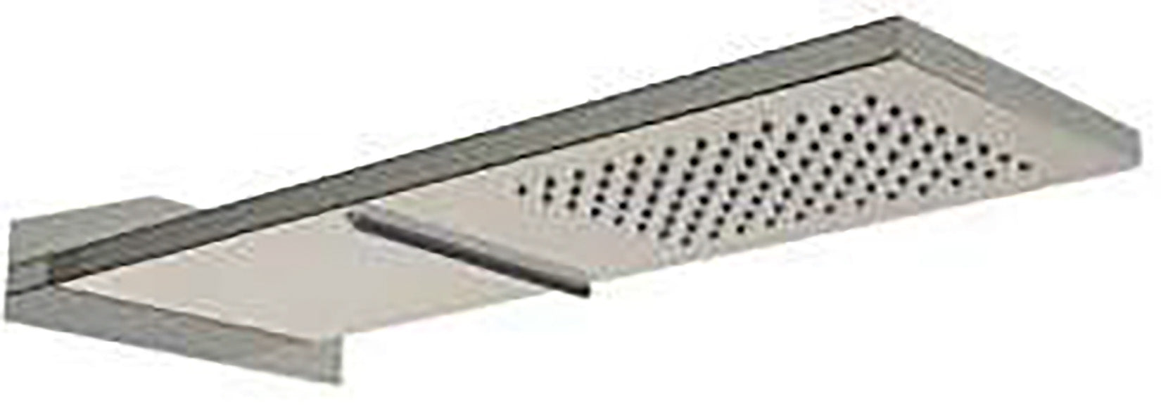 Rubinetterie Treemme SHOWERS Soffione Doccia Rettangolare Incasso A Parete 470x170 mm Pioggia E Cascata Stile Moderno Materiale Acciaio Finitura Acciaio Spazzolato Opaco Inox