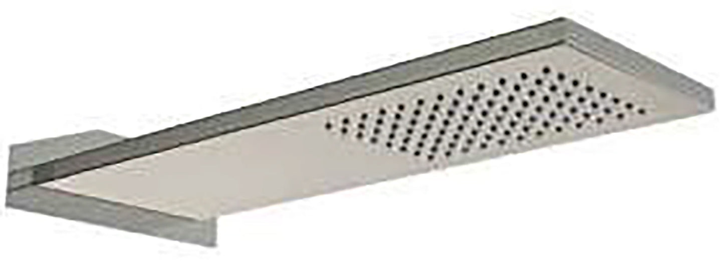Rubinetterie Treemme SHOWERS Soffione Doccia Rettangolare Incasso A Parete 470x170 mm Pioggia Stile Moderno Materiale Acciaio Finitura Acciaio Spazzolato Opaco Inox