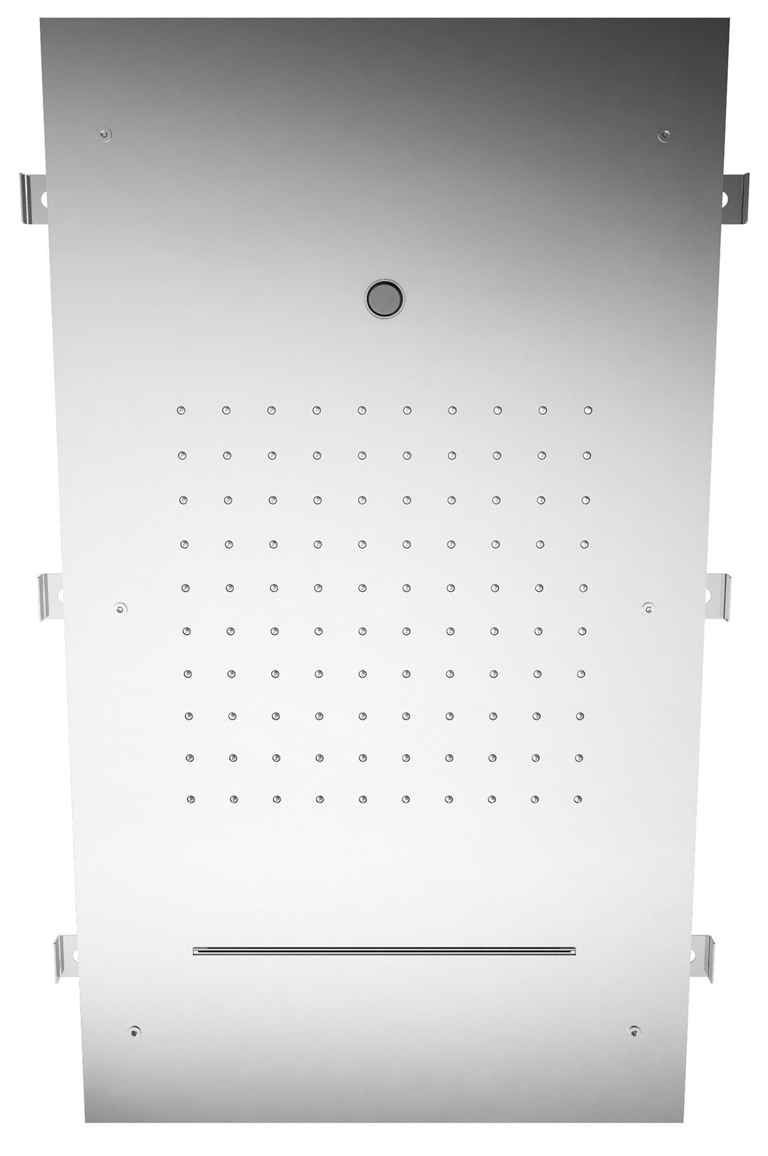 Rubinetterie Treemme SHOWERS Soffione Doccia Rettangolare Soffitto Ad Incasso 700x400 mm Con Pioggia Cascata Getto Stile Moderno Materiale Acciaio Finitura Acciaio Spazzolato Opaco Inox